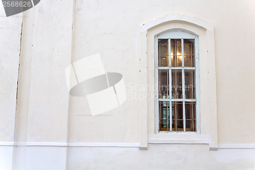 Image of old plaster wall texture with window