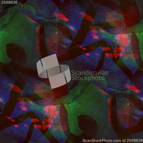 Image of art seamless green, blue texture background, watercolor abstract