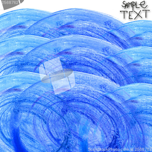 Image of background hand watercolour blue brush texture wallpaper