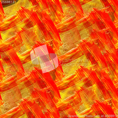 Image of raster abstract seamless red yellow orange hand painted watercol