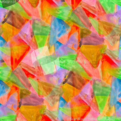 Image of abstract yellow watercolor yellow red green blueseamless texture