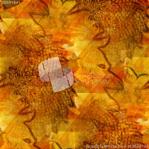 Image of background watercolor art yellow ornament seamless texture abstr