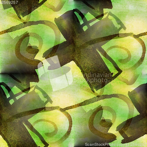 Image of seamless texture green watercolor background