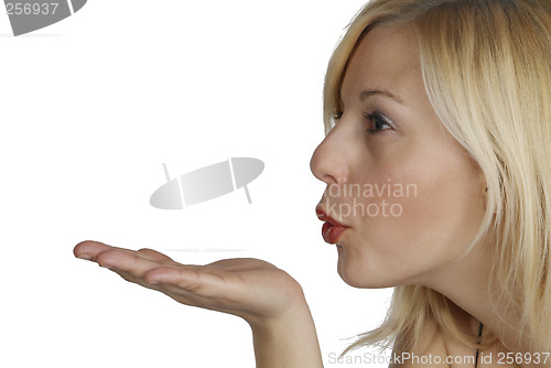 Image of blowing woman