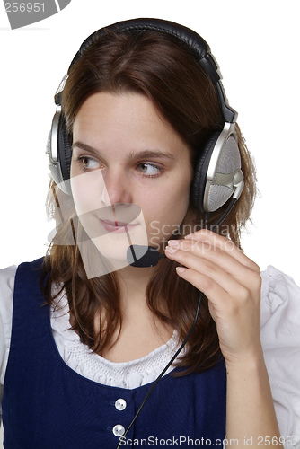Image of Frau mit Headset | young woman with head set