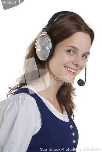 Image of Frau mit Headset | young woman with head set