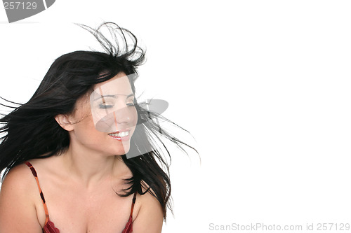 Image of Breezy Brunette Woman