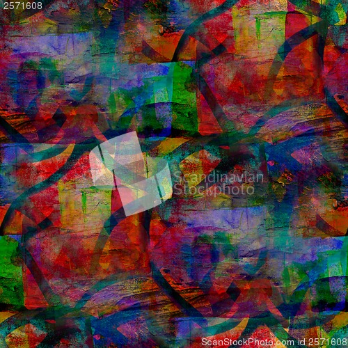 Image of grunge band texture, watercolor red blue green seamless, band ba