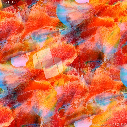 Image of watercolor seamless background texture red, blue abstract paint