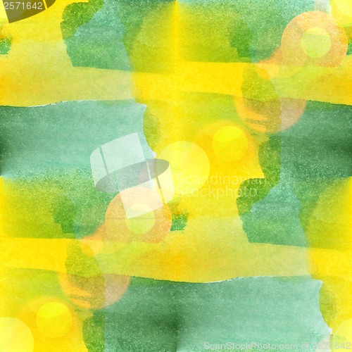 Image of sun glare watercolor yellow green your design