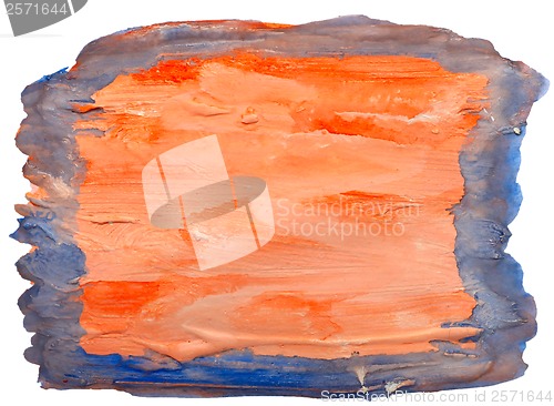 Image of art blue orange table spot watercolor isolated for your design
