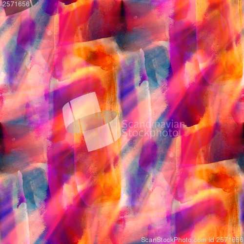 Image of sunlight abstract blue red orange painted wallpaper contemporary
