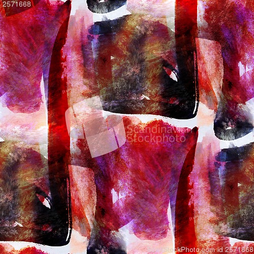 Image of red, black seamless wallpaper watercolor abstract avant-garde ar