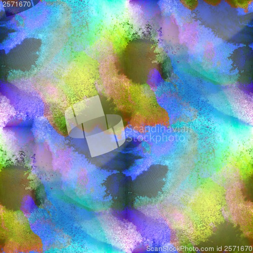 Image of glare from spot watercolor blue green purple blotch texture  bac