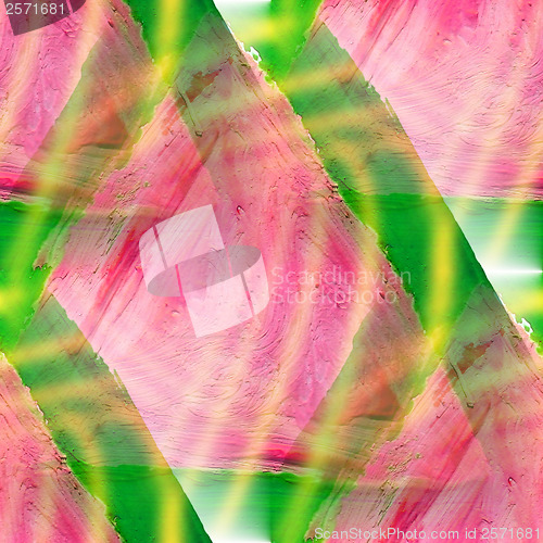 Image of lines watercolor triangle green red paint abstract isolated blot