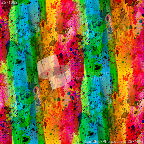 Image of color rainbow seamless background abstract watercolor design ink