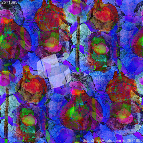 Image of art watercolor blue red background, seamless paint background , 