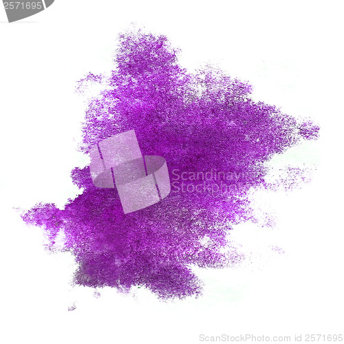 Image of ink purple watercolor paint splatter splash grunge background bl