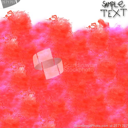 Image of background art hand red watercolour brush texture isolated