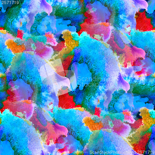 Image of seamless blue red art macro texture watercolors background