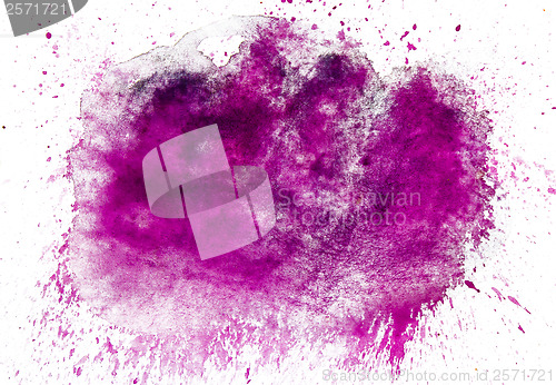 Image of purple spot blotch watercolors isolated on white background