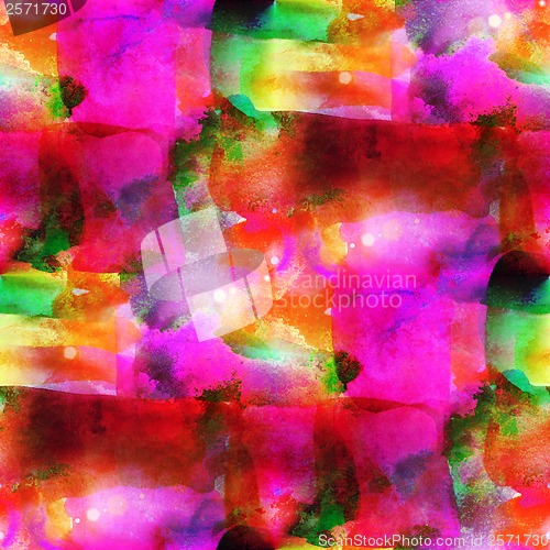 Image of watercolor background red, green, yellow