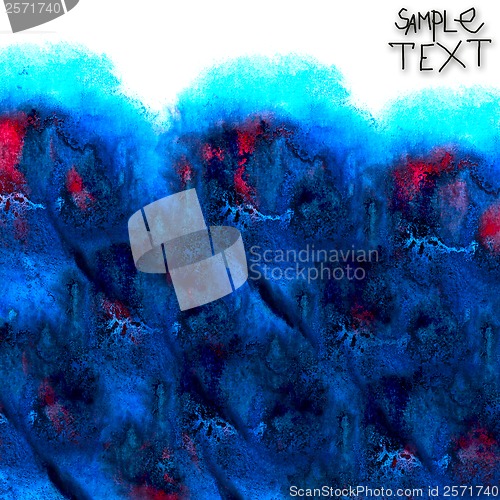 Image of watercolor blue red background abstract paper art texture