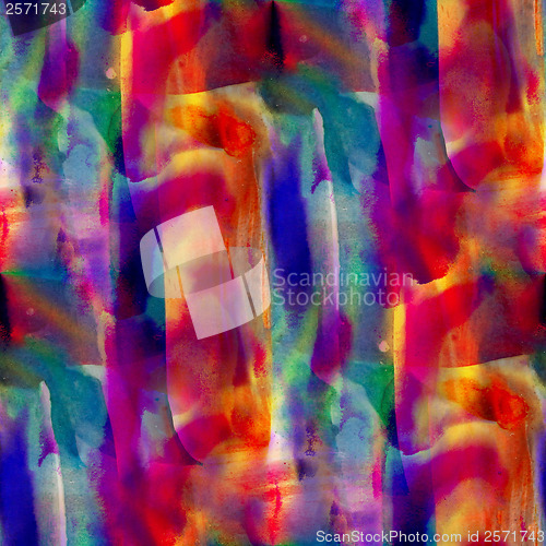Image of raster abstract blue red orange painted wallpaper contemporary a