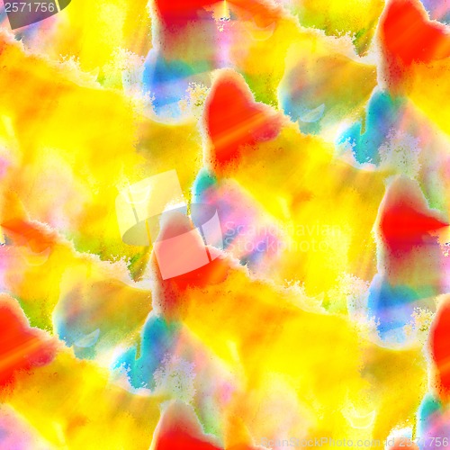Image of sunlight seamless yellow red green blue texture color watercolou