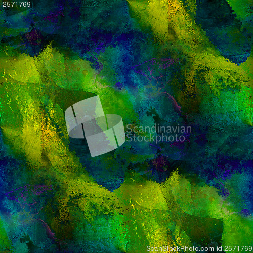 Image of blue green watercolor background, art seamless and paint backgro