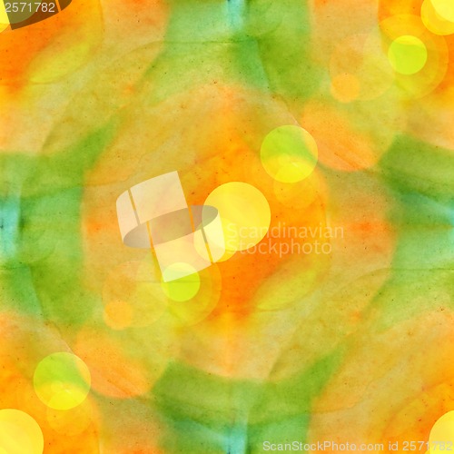 Image of sun glare watercolor round red green yellow for your design