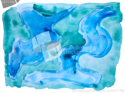 Image of table blue spot chart stroke paint brush watercolor isolated