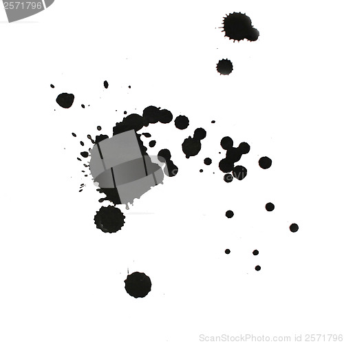 Image of ink watercolor paint splatter splash grunge background black blo