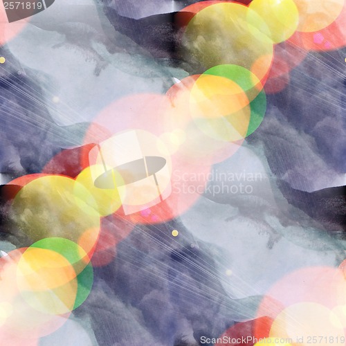 Image of bokeh art gray blue vanguard watercolor design