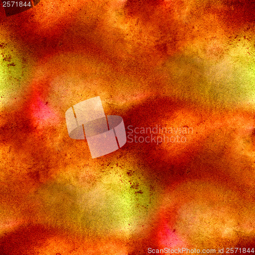 Image of watercolor isolated seamless texture brown red orange spot  abst