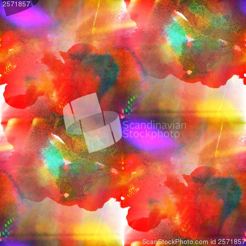 Image of texture red, yellow, purple abstract art water color seamless ba