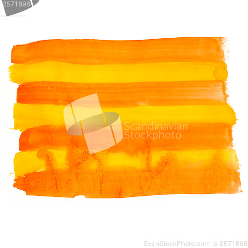 Image of orange line watercolors spot blotch isolated