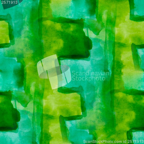 Image of grunge texture, watercolor green ornament seamless background, v