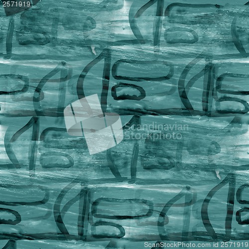 Image of seamless, cubism abstract, art blue Picasso texture, watercolor