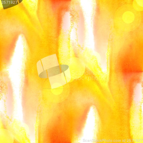 Image of sun glare watercolor yellow paint abstract blot