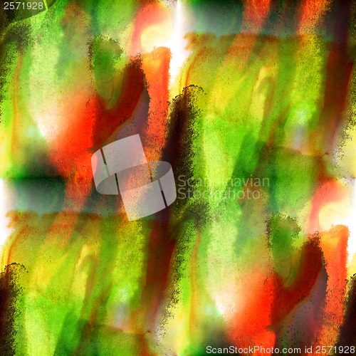 Image of art green, red avant-garde hand paint background seamless wallpa