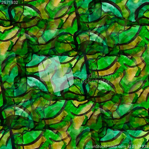 Image of grunge texture, watercolor green seamless background drawn backg
