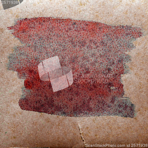 Image of watercolor brown, red abstract background paint color blob desig