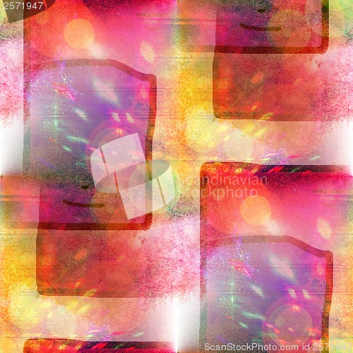 Image of square sunlight green, red seamless abstract art texture waterco