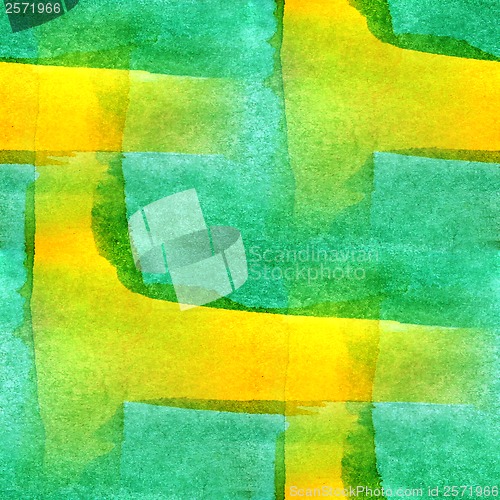 Image of abstract green, yellow watercolor seamless texture hand painted