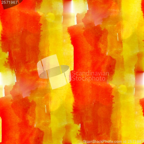 Image of art avant-garde hand yellow, orange paint background seamless wa