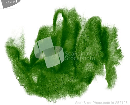 Image of stroke paint splatters color watercolor green abstract water bru