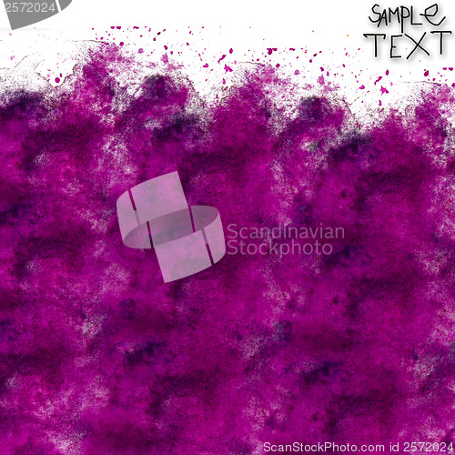 Image of background hand purple watercolour brush texture isolated