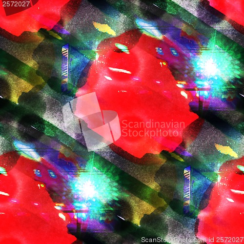 Image of art red, green seamless  texture background, watercolor abstract