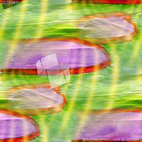 Image of tones abstract seamless painted watercolor green, purple backgro